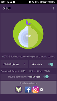Orbot: Proxy with Tor screenshot 1
